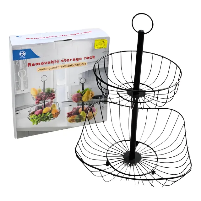 Cesta Canasta Frutero 2 Niveles Multiusos