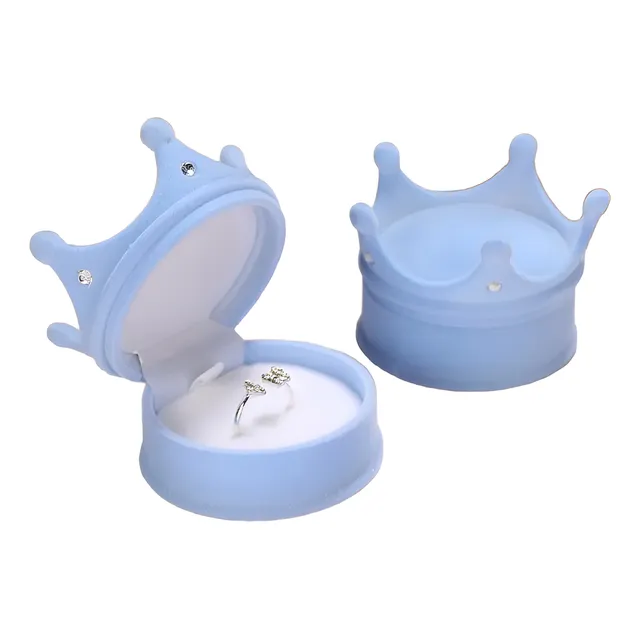 Estuche Caja Para  Anillos Joyas En Forma De Corona Cofre Jo