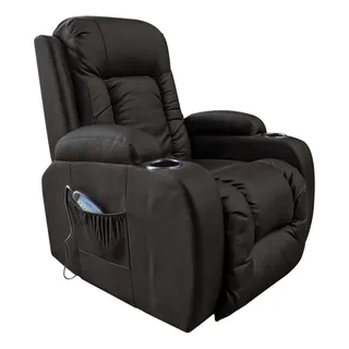 Poltrona Do Papai Com Massagem Austin Pu Marrom - Gran Belo Poltrona Do Papai Com Massagem Austin Pu Marrom - Gran Belo