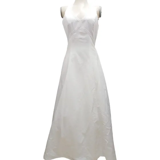 Vestido Maxi Novia Halter Satin Mujer Poly