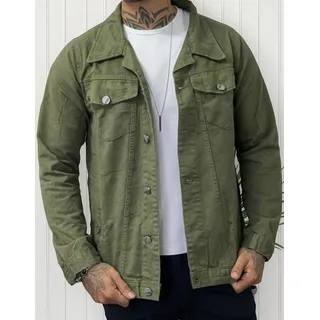 Jaqueta Masculina Com Bolso Frontal Sarja AlgodĂŁo Corte Reto Jaqueta Masculina Com Bolso Frontal Sarja AlgodĂŁo Corte Reto