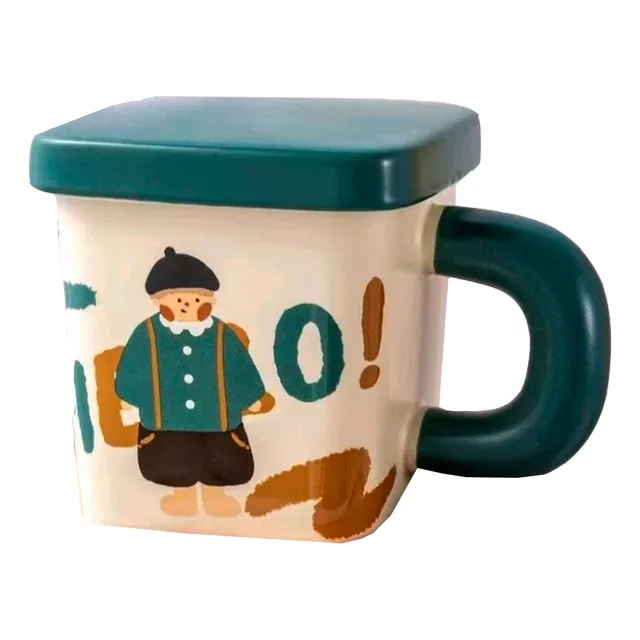 Taza De Ceramica Dibujo Nene Y Nena Desayuno Hogar Mt09328