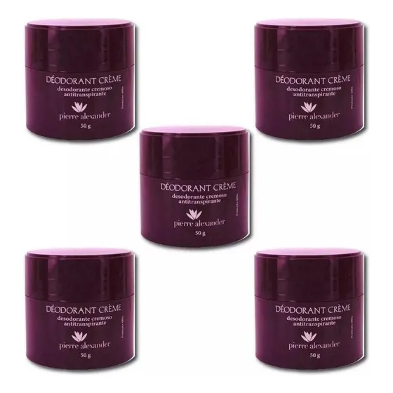 Kit 5un Desodorante Em Creme Pierre Alexander 50g