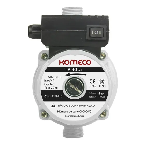 Pressurizador de água Komeco TP40 G4 120W 127V