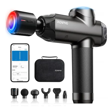 Pistola De Masaje Renpho Con Calor Y Frío Bluetooth 12 Mm