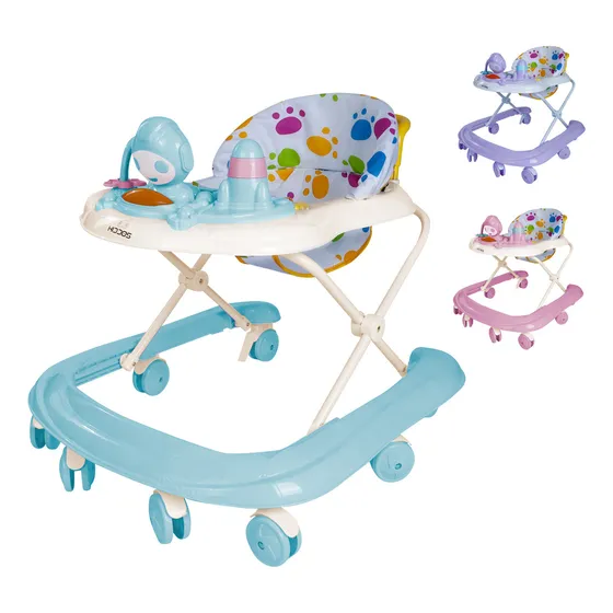 Andadera Caminadera Musical Plegable KIDDOS Bebe Juguete Educativo Interactiva Segura Multifuncional Color Azul