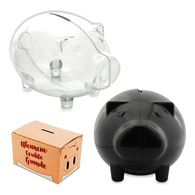 10 Alcancias Minipig Transparentes Regalo Caja Recordatorio