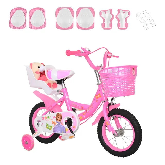 Bicicleta Infantil 18 Para Niños Con Canasta Y Apoyo
