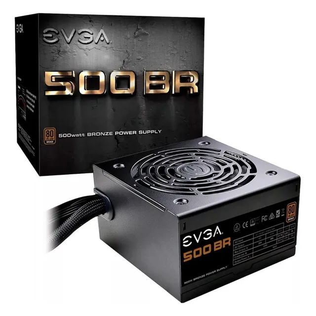 Fuente Poder Pc 500w Gamer Evga 80 Plus Bronze 100-br-0500-k