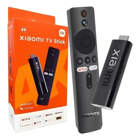 Xiaomi Mi Tv Stick 4k Tv Box Ultra Hd Uhd Android Tv Google Cor Preto Tipo de controle remoto Padrão e Comando de Voz