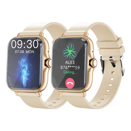 Reloj Inteligente Unisex Con Llamadas Bluetooth Dorado