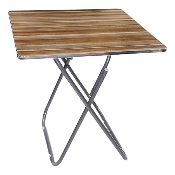 Mesa Plegable Simil Madera Cuadrada 60x60cm