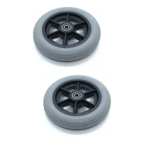 Par De Roda Cadeira De Rodas Ou Andador Aro 5 C/ Rolamento