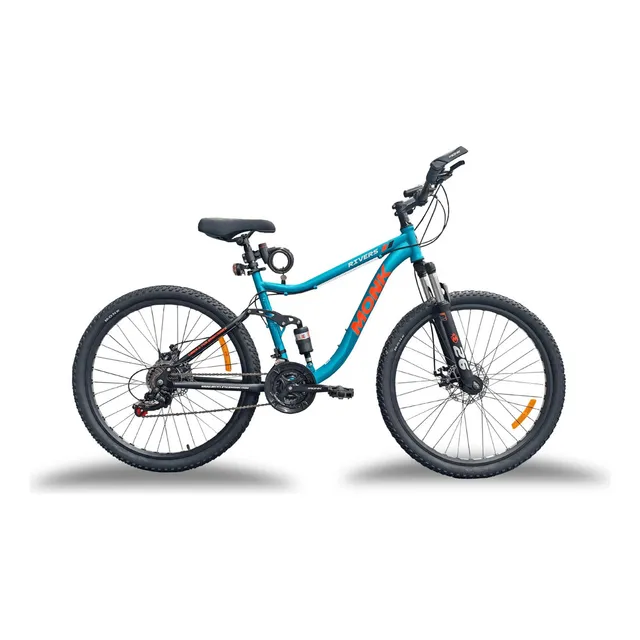 Bicicleta De Montaña Con Doble Suspensión R26 Monk Rivers Color Azul