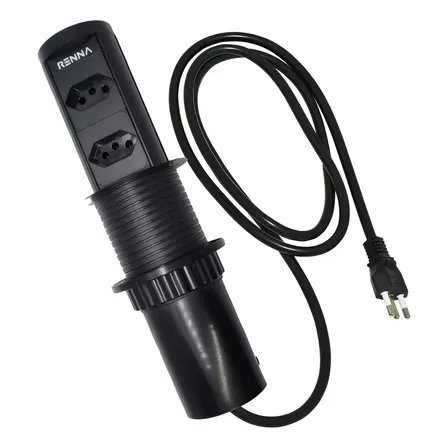 Torre Tomada 20a Com Subida Abertura Automática P/ Bancada Cor Preto