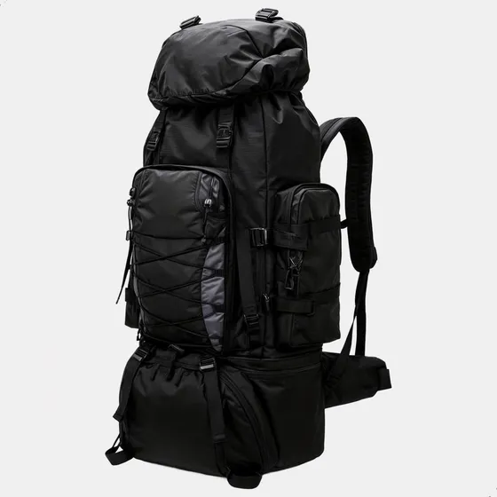 Mochila Montanhismo Cargueira Alpinismo Impermeável Viajem Passeio Acampamento Pescaria Trekking Completo Marca Tdx Cor Preto