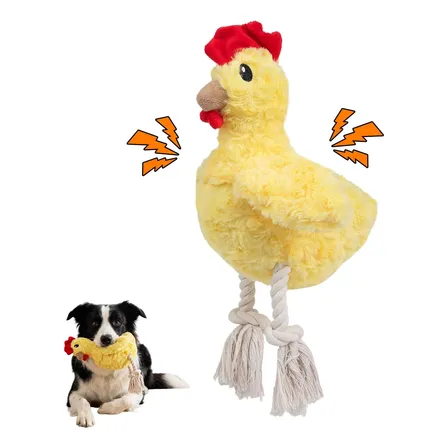 Brinquedo Para Cães Com Som Frango Divertido Interativo
