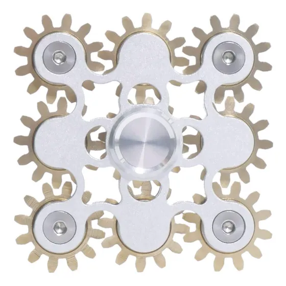 Fidget Spinner, Juguete Figity De Damos, 9 Engranajes Metáli