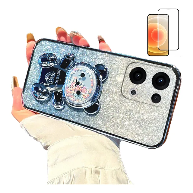Funda Para Oppo Reno 13f Pro Oso Cuentas Polvo Flash+mica