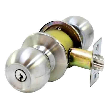 Cerradura De Pomo Color Acero Con Llave Marca Msa 