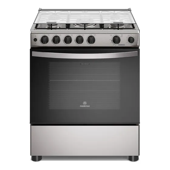 Cocina A Gas 5 Platos Horno Vapor Y Triple Llama Fm5ssc Inox