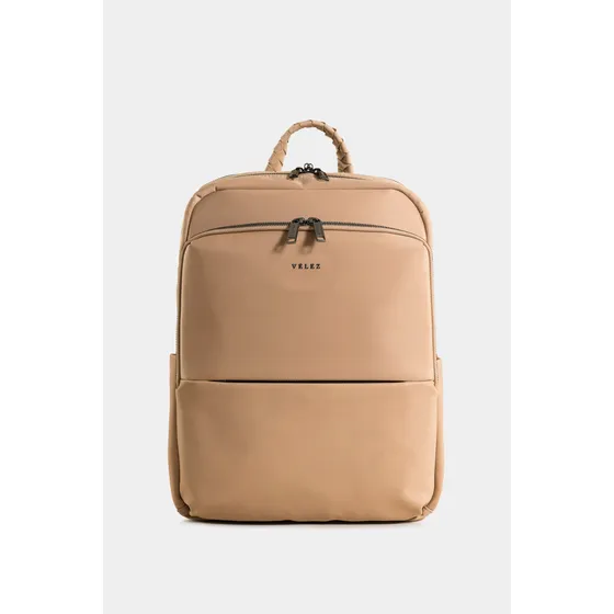 Vélez Mochila Ryn Nylon Mujer Manija Trenzada Arena