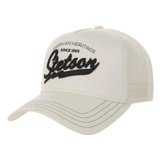 Stetson Since 1865 Gorra Trucker Hombre Blanco Crema Talla Ú