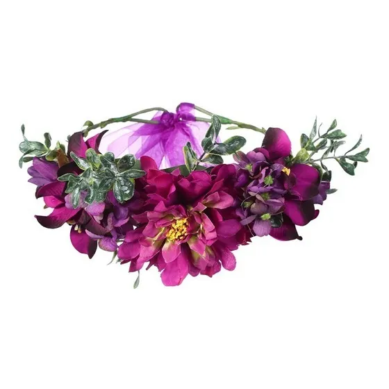 Diadema Corona De Flores * Tocado Para Novias Y Quineañeras