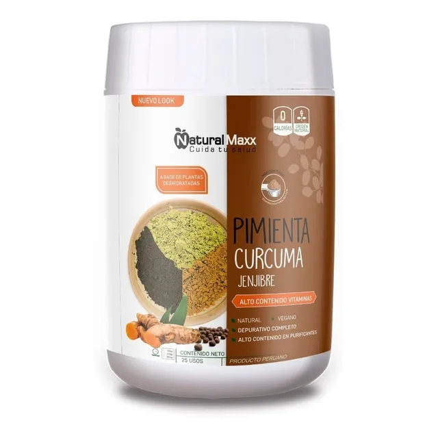 Cúrcuma Con Jenjibre Y Pimienta Negra Polvo Oferta++