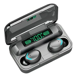 Audifonos In-ear Inalambricos Keluona F9-5 Bluetooth Tactil Cancelacion De Ruido Color Negro Con Luz Led