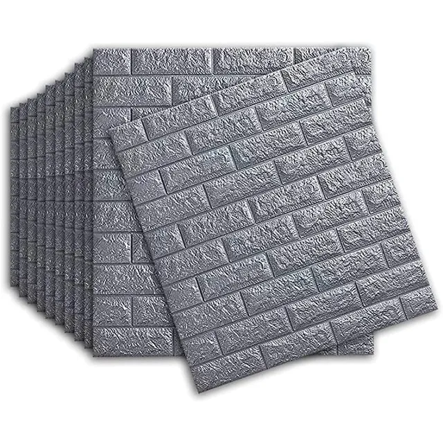 Lamina 3d Panel Decorativo Color Gris 