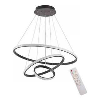 Lampara Colgante Candil Led Neon 3 Aros 3 Tonos De Luz Lampara Colgante Candil Led Neon 3 Aros 3 Tonos De Luz