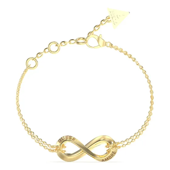 Pulsera Guess Amore Dorado Acero Inoxidable Mujer Diámetro 9 Cm Largo 18 Cm