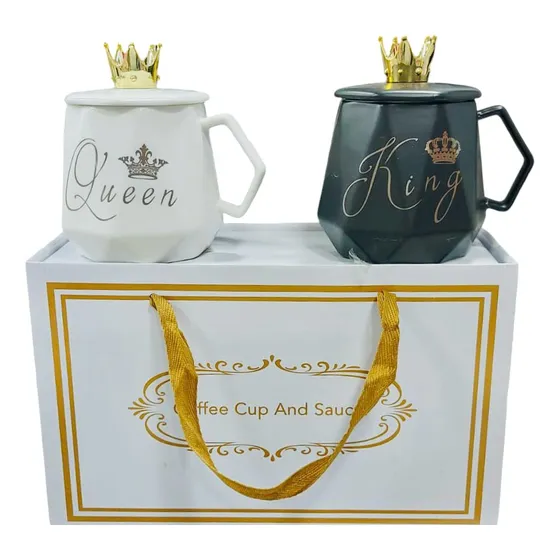 Taza Mug X 2 Pareja Boda Aniversario Regalo Mr Mrs King Quee