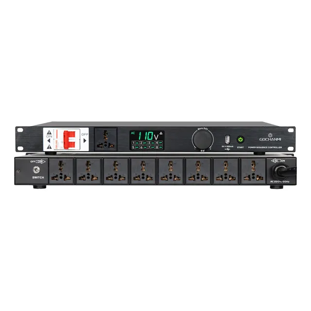 Secuenciador De Potencia Gc Ge108 Universal  8 Vías Enchufe