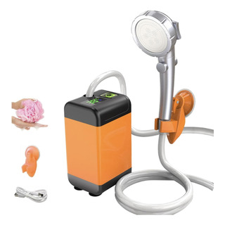 Regadera Portátil Acampar Led Cubeta Baño Ducha Eléctrica Regadera Portátil Acampar Led Cubeta Baño Ducha Eléctrica