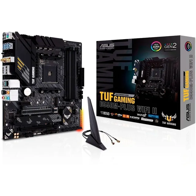 Tarjeta Madre Asus Tuf Gaming B550m-plus Wifi Ii Socket Am4 Color Negro