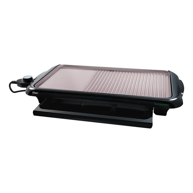 Plancha y Parrilla para Asar Oster Bioceramic Ckstgr5085 Color Negro