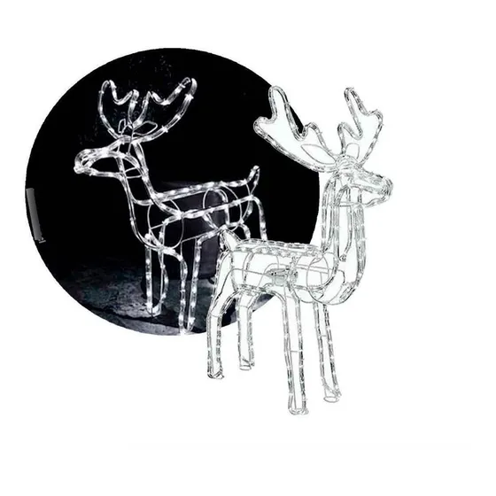 Reno Navidad Luces Led 120 Cm Con Movimiento Decoracion