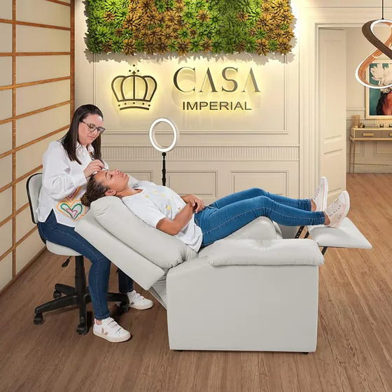 Poltrona Reclinável Para Podologia Com Mocho