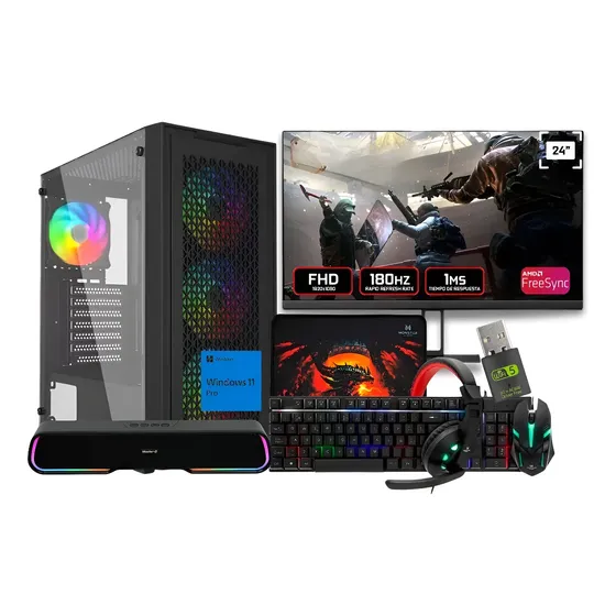 Pc Gamer Amd 7 5700x |16gb/ Rx 7600/ 1tb /monitor24+parlante