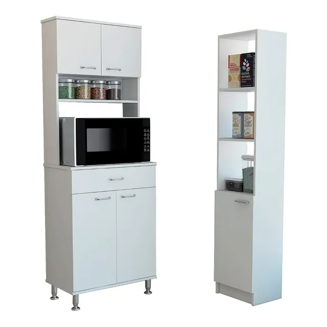  Combo Kitchen 11 Mueble Microondas + Optimizador - Blanco 