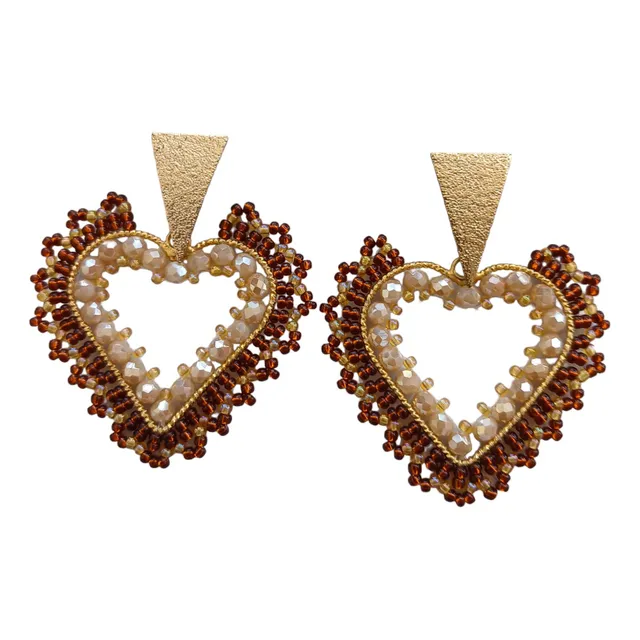 Maxi Zarcillos Aretes De Corazon
