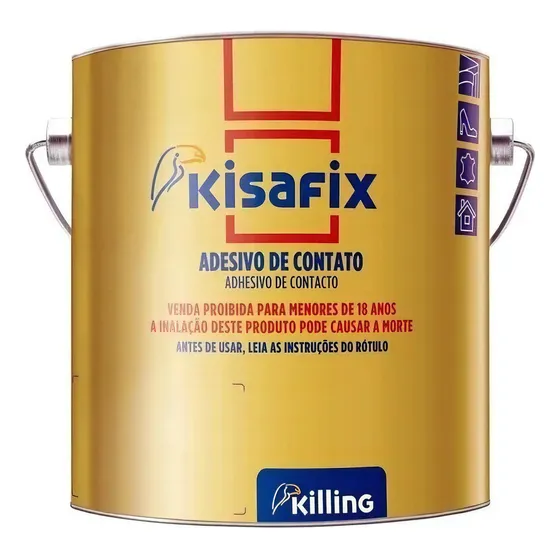 Cola De Contato 2,8kg Kisafix  Sapateiro Marceneiro Couros