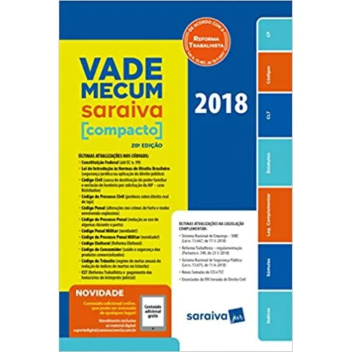 Livro Vade Mecum Compacto. 2018