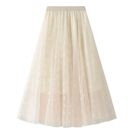 Falda Tutu Mujer Larga Vintage Tul 1s Mariposa Flocki