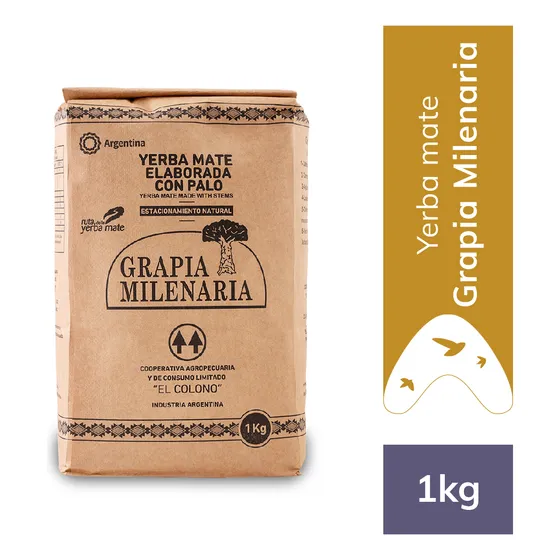Yerba Mate Grapia Milenaria 1 Kg. Estacionamiento Natural