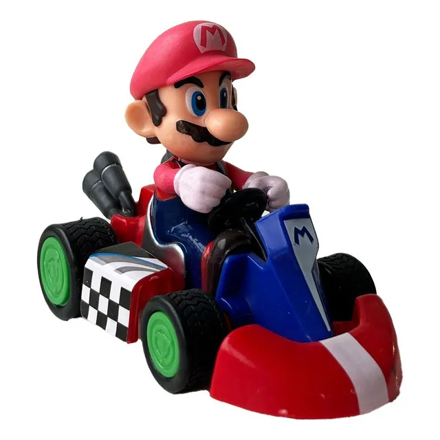 Super Mario Com Carrinho Mario Kart Mariokart Fricção Figure