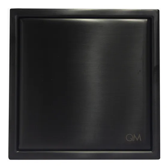 Rejilla Ciega Centro De Piso Quality Metal Negra 10x10cm