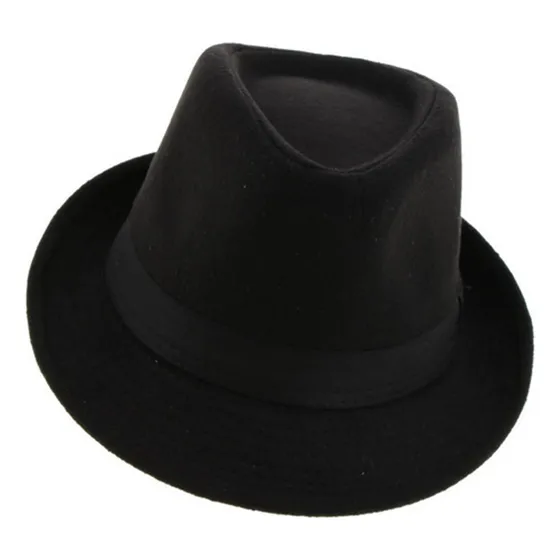 * Sombrero De Fieltro Duro De Ala Corta Vintage For Hombre
